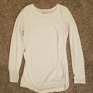 GAP Maternity Basic White Long Sleeve Tee